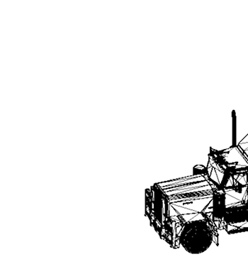 Black and white sketch of a semi-truck positioned in the lower right corner, with the rest of the image featuring a blank, light background.