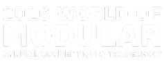 White text on a light gray background reads: "2026 World of Modular Annual Convention & Tradeshow.